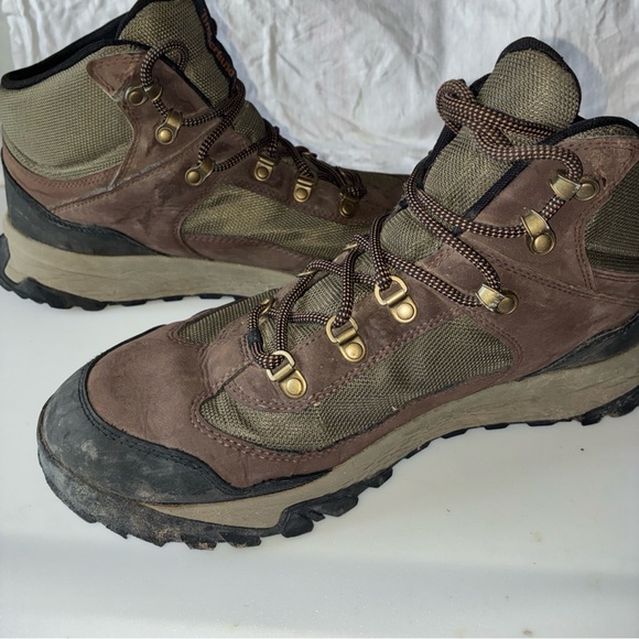 Timberland-Men’s Mid Waterproof Timberdry/Rebotl Hiking Brown Leather Boots Sz11 main image 5